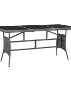 vidaXL Градинска маса сива 170x80x74 см полиратан