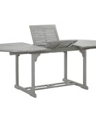 vidaXL Градинска маса сива 200x100x75 см акация масив