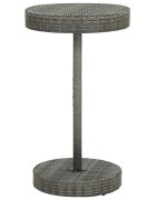 vidaXL Градинска маса сива 605x106 cм полиратан