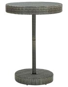 vidaXL Градинска маса сива 755x106 см полиратан