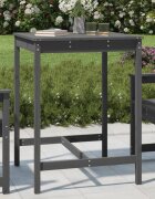 vidaXL Градинска маса сива 825x825x110 см борово дърво масив