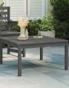 vidaXL Градинска маса сива 825x825x45 см борово дърво масив