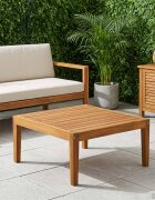 vidaXL Градинска маса Солидно акациево дърво Натурално 60 x 60 x 30 cm