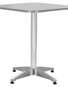vidaXL Градинска маса сребриста 60x60x70 см алуминий