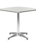 vidaXL Градинска маса сребриста 80х80x70 см алуминий