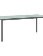 vidaXL Градинска маса светлосива 190x90x74 см алуминий и стъкло