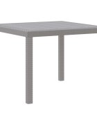 vidaXL Градинска маса Светлосиво 100 x 100 x 73 см полиратан