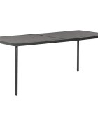 vidaXL Градинска маса тъмносива 180x83x72 см стомана