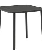 vidaXL Градинска маса тъмносива 80x80x72 см стомана