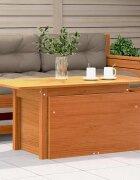 vidaXL Градинска маса восъчнокафяв 100x50x75 см борово дърво масив