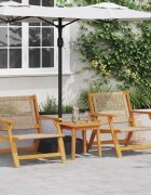 vidaXL Градинска мебел 2 pcs Бежово 67 x 78 x 73 см