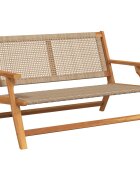 vidaXL Градинска мебел Бежово 122 x 78 x 73 см Солидно акациево дърво