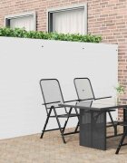 vidaXL Градинска ограда двустранна бяла 18x5 м PVC