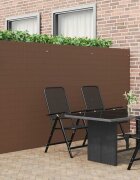 vidaXL Градинска ограда двустранна кафява 18x3 м PVC
