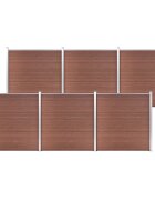 vidaXL Градинска ограда WPC 1045x186 см кафява