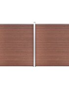 vidaXL Градинска ограда WPC 353x186 см кафява