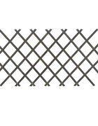 vidaXL Градинска оградна решетка сива 120x90 см чам масив