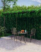 vidaXL Градинска пергола антично кафяво 6x3x25 м желязо