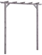 vidaXL Градинска пергола сива 200x40x205 см импрегнирано борово дърво