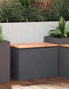 vidaXL Градинска пейка 1-Брой места 60 x 40 x 43 см Стомана Антрацит