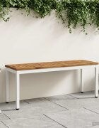 vidaXL Градинска пейка 1085 x 35 x 45 см Солидно акациево дърво