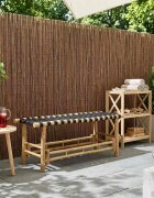 vidaXL Градинска пейка 110 x 38 x 40 см Бамбук Естествен Правоъгълна