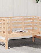 vidaXL Градинска пейка 1115x53x71 см борово дърво масив