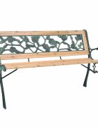 vidaXL Градинска пейка 122 cм дърво