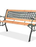 vidaXL Градинска пейка 122 cм дърво
