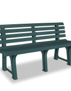 vidaXL Градинска пейка 1455 см пластмаса зелена
