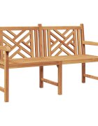 vidaXL Градинска пейка 150 x 60 x 90 см Солидно тиково дърво