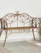 vidaXL Градинска пейка 2-Брой места 130 x 47 x 90 см Стомана