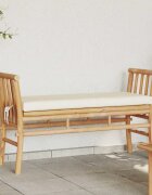 vidaXL Градинска пейка 2 -Seater 110 x 38 x 65 см бамбук Кафяво