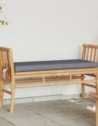 vidaXL Градинска пейка 2 -Seater 110 x 38 x 65 см бамбук Кафяво