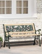 vidaXL Градинска пейка 2 -Seater 116 x 54 x 73 см Дърво Кафяво