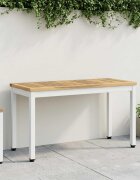 vidaXL Градинска пейка 805 x 35 x 45 см Солидно акациево дърво Бяло