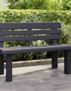 vidaXL Градинска пейка антрацит 110x52x71 см полипропилен