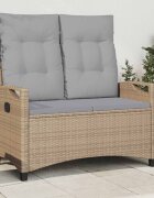 vidaXL Градинска пейка Бежов и Светло Сив 105 x 60 x 112 см
