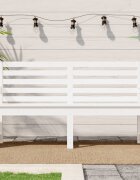 vidaXL Градинска пейка бяла 1595x48x915 см борово дърво масив