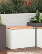 vidaXL Градинска пейка Бяло 60 x 40 x 43 см Стомана