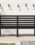 vidaXL Градинска пейка черна 1595x48x915 см борово дърво масив