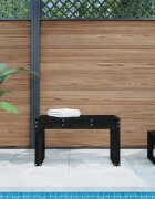 vidaXL Градинска пейка черна 80x38x45 см борово дърво масив