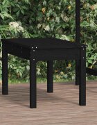 vidaXL Градинска пейка черна 80x44x45 см борово дърво масив