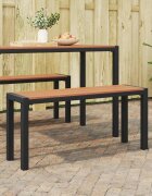 vidaXL Градинска пейка Кафяво 100 x 28 x 45cm Стомана