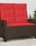 vidaXL Градинска пейка Кафяво и червено 105 x 60 x 112 см