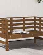 vidaXL Градинска пейка меденокафява 1115x53x71 см бор масив
