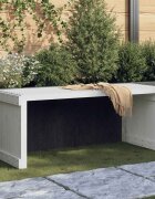 vidaXL Градинска пейка разтегаема бяла 2125x405x45 см бор масив