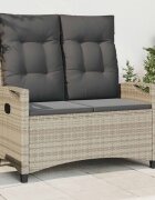 vidaXL Градинска пейка с възглавница 105 x 60 x 112 см стомана