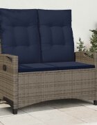 vidaXL Градинска пейка с възглавница 105 x 60 x 112 см стомана