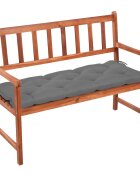 vidaXL Градинска пейка с възглавница 120 cм акация масив